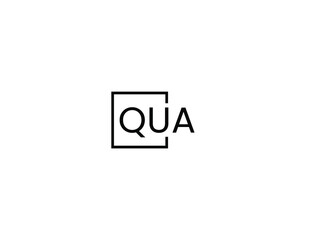 QUA letter initial logo design vector illustration