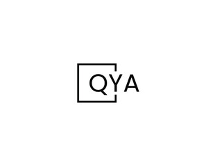 QYA letter initial logo design vector illustration