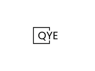 QYE letter initial logo design vector illustration