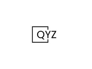 QYZ letter initial logo design vector illustration