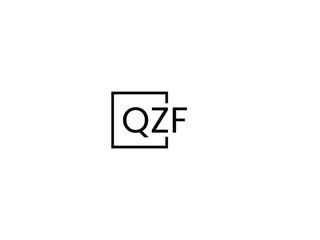 QZF letter initial logo design vector illustration