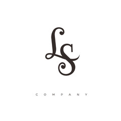 Initial LS logo design vector