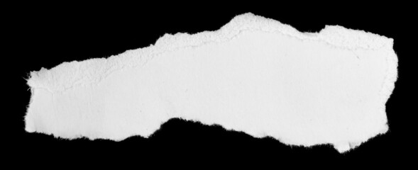 a white piece of paper on a black isolated background