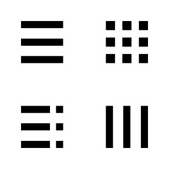 Vector expand menu button set