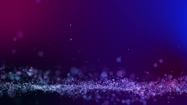 Glitter pink purple particles abstract background flickering particles with bokeh effect. 
