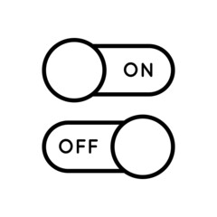 Line Icon Button On Off In Simple Style. Vector sign in a simple style isolated on a white background. Original size 64x64 pixels.
