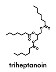 Triheptanoin drug molecule. Skeletal formula.