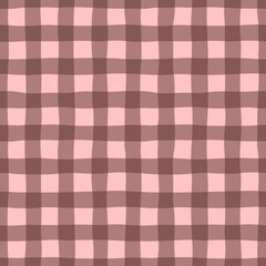 Gingham plaid vector seamless pattern. Buffalo check surface design. Geometric abstract background.