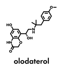 Olodaterol COPD drug molecule (ultra-LABA class). Skeletal formula.
