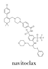 Navitoclax drug molecule. Skeletal formula.