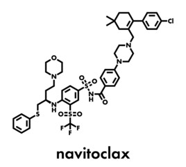 Fototapeta premium Navitoclax drug molecule. Skeletal formula.