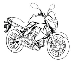 Super Motorbike black and white