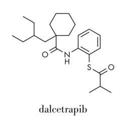 Dalcetrapib hypercholesterolemia drug molecule. Skeletal formula.