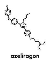 Azeliragon Alzheimer's disease drug molecule. Skeletal formula.