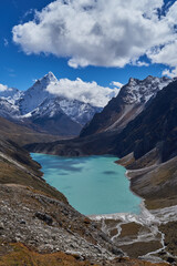Fototapeta na wymiar Ama Dablam from Lobuche - Dzonglha trail, Khumbu Valley, Nepal