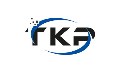 dots or points letter TKP technology logo designs concept vector Template Element