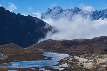Renjo La pass trail, Khumbu Valley, Nepal