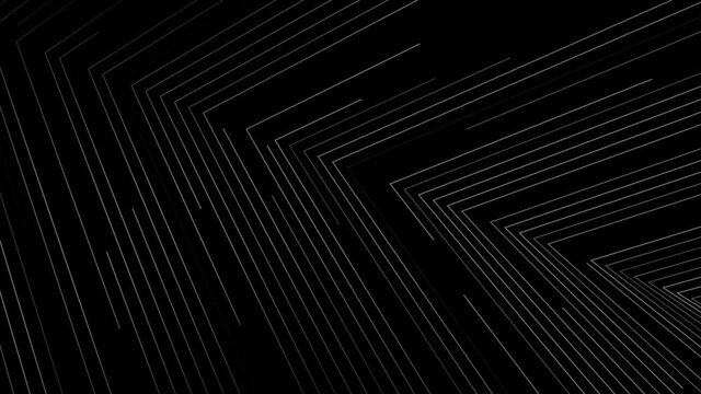 Black and white abstract minimal motion background with lines. Seamless looping. Video animation Ultra HD 4K 3840x2160