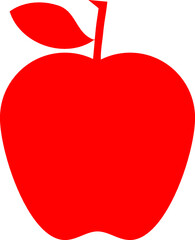 vector red apple on white background