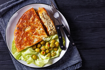 burek is a crispy pastry pie with meat filling