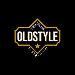 Oldstyle clothing apparel logo vector image