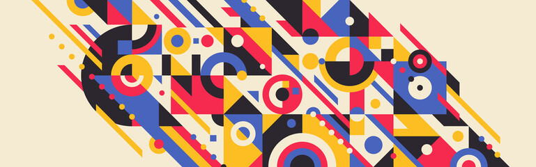 Colorful abstract pattern design in geometric style. Vector illustration.