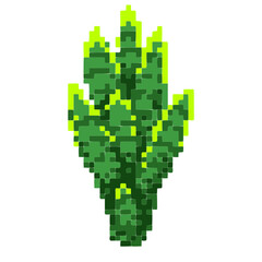 Fototapeta premium Pixel plants for games and websites