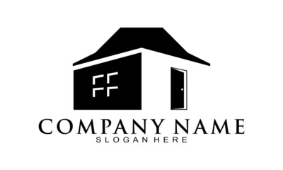 Fototapeta premium Modern house illustration vector logo