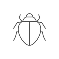 Bug or insect line outline icon