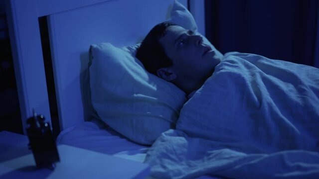 A man suffers from insomnia