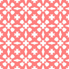Seamless coral geometric pattern retro background. Simple geo texture.