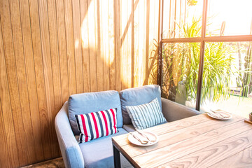 sofa and chair in the corner