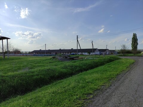 Old abandoned soviet farm in Russia