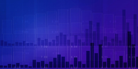 2d rendering Stock market online business concept. business Graph 