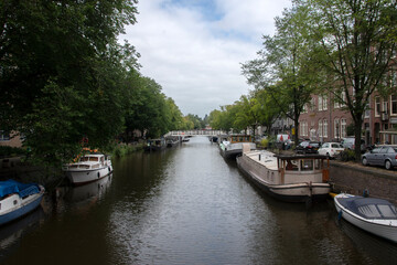 Fototapeta na wymiar View From The Staatsliedenbrug Bridge At Amsterdam The Netherlands 2-9-2021