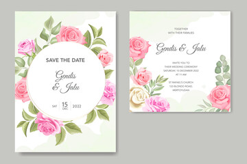 floral wedding invitation
