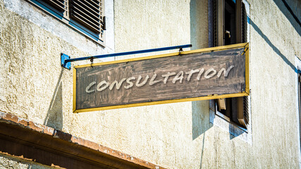 Obraz premium Street Sign to Consultation