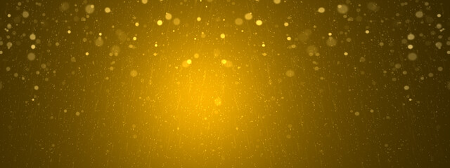 gold with orange light and glitter in black dark background
