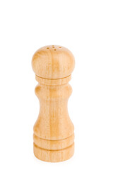 Salt and pepper are on the white background.