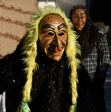 Swabian-Alemannic carnival &bdquo;Fasnet&ldquo; in South Germany_Germany, Europe.