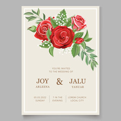 rose wedding card