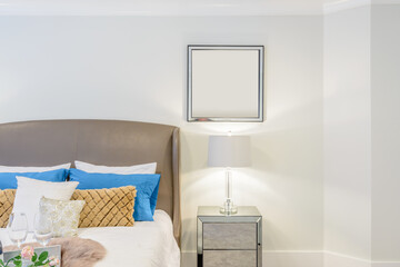 Beautiful and modern home and hotel bedroom interior design.