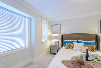 Beautiful and modern home and hotel bedroom interior design.