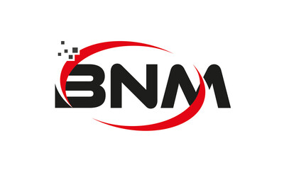 dots or points letter BNM technology logo designs concept vector Template Element
