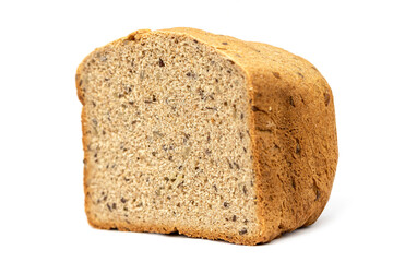 The homemade natural bread with seeds