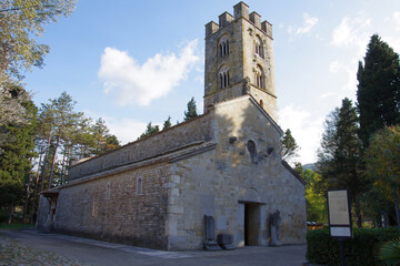 Roccavivara - Molise :  Facade of the Sanctuary of the Madonna del Canneto, is located in Molise in the province of Campobasso