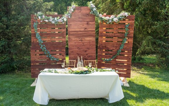 Wedding Set Up For Sweetheart Table