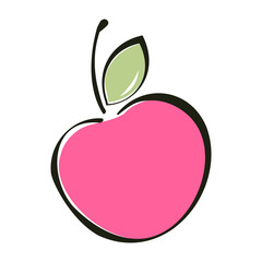 Cherry berry sketch vector illustration. Hand drawn sweet desert
