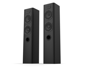Obraz premium Tower music speakers with matte black side panels