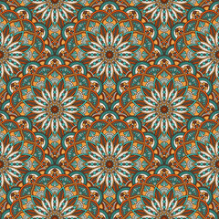 Mandala ornament pattern. Seamless oriental texture. Orintal, arabic, turkish, ottoman motif